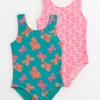 Butterfly & Floral Swimsuit 2 Pack 8 Years -Hush Puppies Clothing Sale tuc142608396 Multi20Coloured R Z001A 4