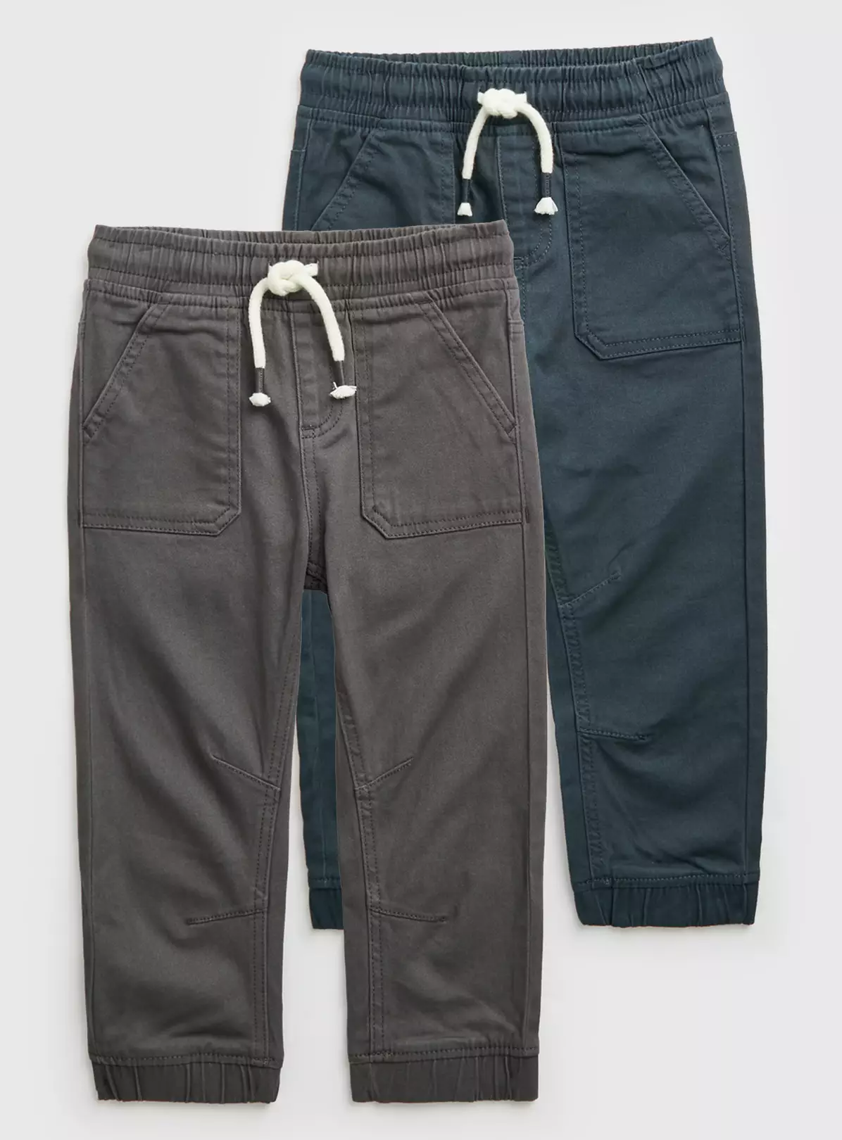 Grey & Navy Woven Trousers 2 Pack 1-1.5 Years 5 Grey & Navy Woven Trousers 2 Pack 1-1.5 Years - Image 3