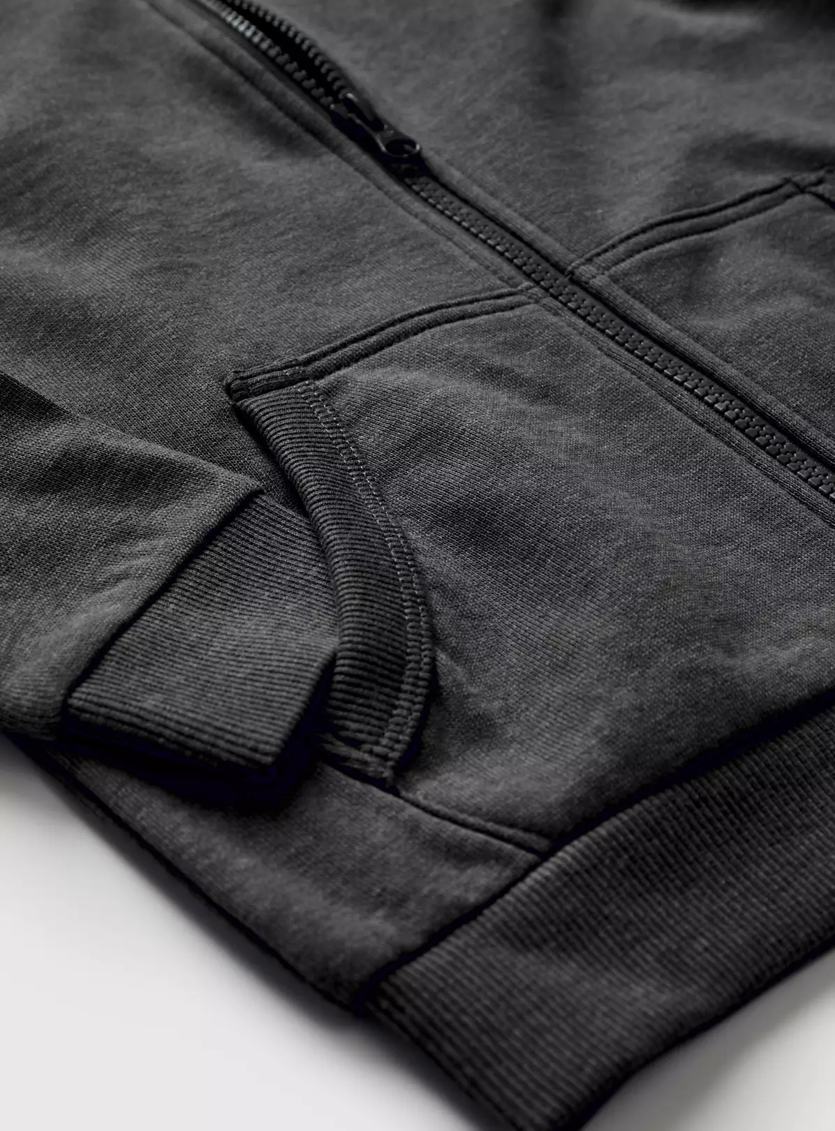 Charcoal Zip Through Hoodie11 Years 4 Charcoal Zip Through Hoodie11 Years - Image 2