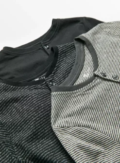 Mono Stripe Grandad T-Shirts 3 Pack 6 Years