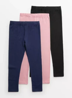 Black, Navy & Pink Leggings 3 Pack 8 Years -Hush Puppies Clothing Sale tuc142827644 Multi20Coloured R Z001A