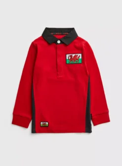Wales Rugby Red Polo Shirt 4 Years