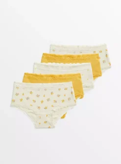 Mustard Floral Briefs 5 Pack 13-14 Years 8 Mustard Floral Briefs 5 Pack 13-14 Years -Hush Puppies Clothing Sale tuc142853498 Cream R Z003A