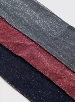 Navy, Pink & Grey Sparkle Opaque Tights 3 Pack 3-4 Years
