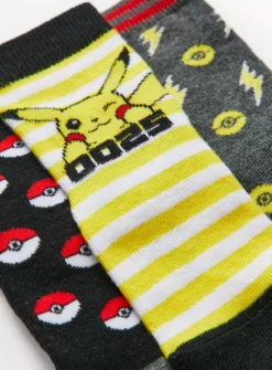 Pokemon Character Socks 3 Pack 6-8.5 -Hush Puppies Clothing Sale tuc142949385 Yellow R Z002A