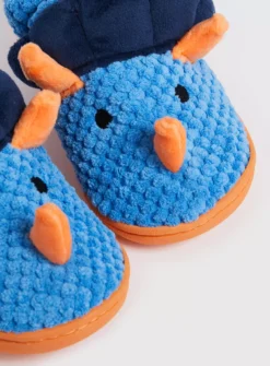 Blue Dino Cupsole Slippers 8-9 Infant