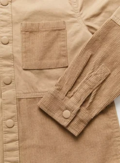 Tan Corduroy Patchwork Shirt 10 Years
