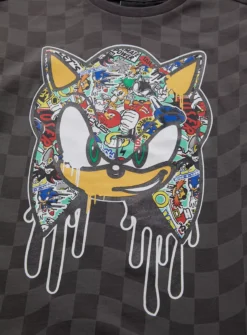 Sonic The Hedgehog Grey Graphic Top 4 Years