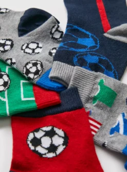 Football Ankle Socks 5 Pack 4-6.5