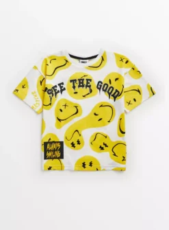 SmileyWorld Smiley Face Slogan T-Shirt 13 Years -Hush Puppies Clothing Sale tuc143014961 Multi20Coloured R Z001A