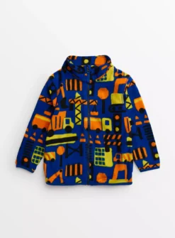 Navy Vehicle Print Fleece 1.5-2 Years