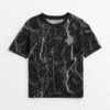 Black Marble Print T-Shirt 4 Years 2 Black Marble Print T-Shirt 4 Years -Hush Puppies Clothing Sale tuc143034970 Black R Z001A 1