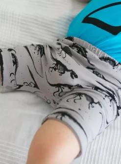 FRED & NOAH Grey Skeleton Dino Shorts - 1-2 Years -Hush Puppies Clothing Sale tuc143049979 Grey R Z003A