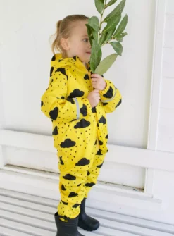 FRED & NOAH Yellow Cloud Puddlesuit 1-2 Years -Hush Puppies Clothing Sale tuc143095351 Yellow R Z005A