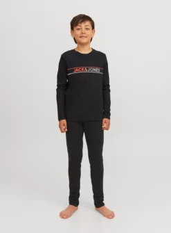 JACK & JONES JUNIOR Long Sleeve Tshirt And Pants Pj Set 6 Years 10 JACK & JONES JUNIOR Long Sleeve Tshirt And Pants Pj Set 6 Years -Hush Puppies Clothing Sale tuc143154074 Black R Z002A 1