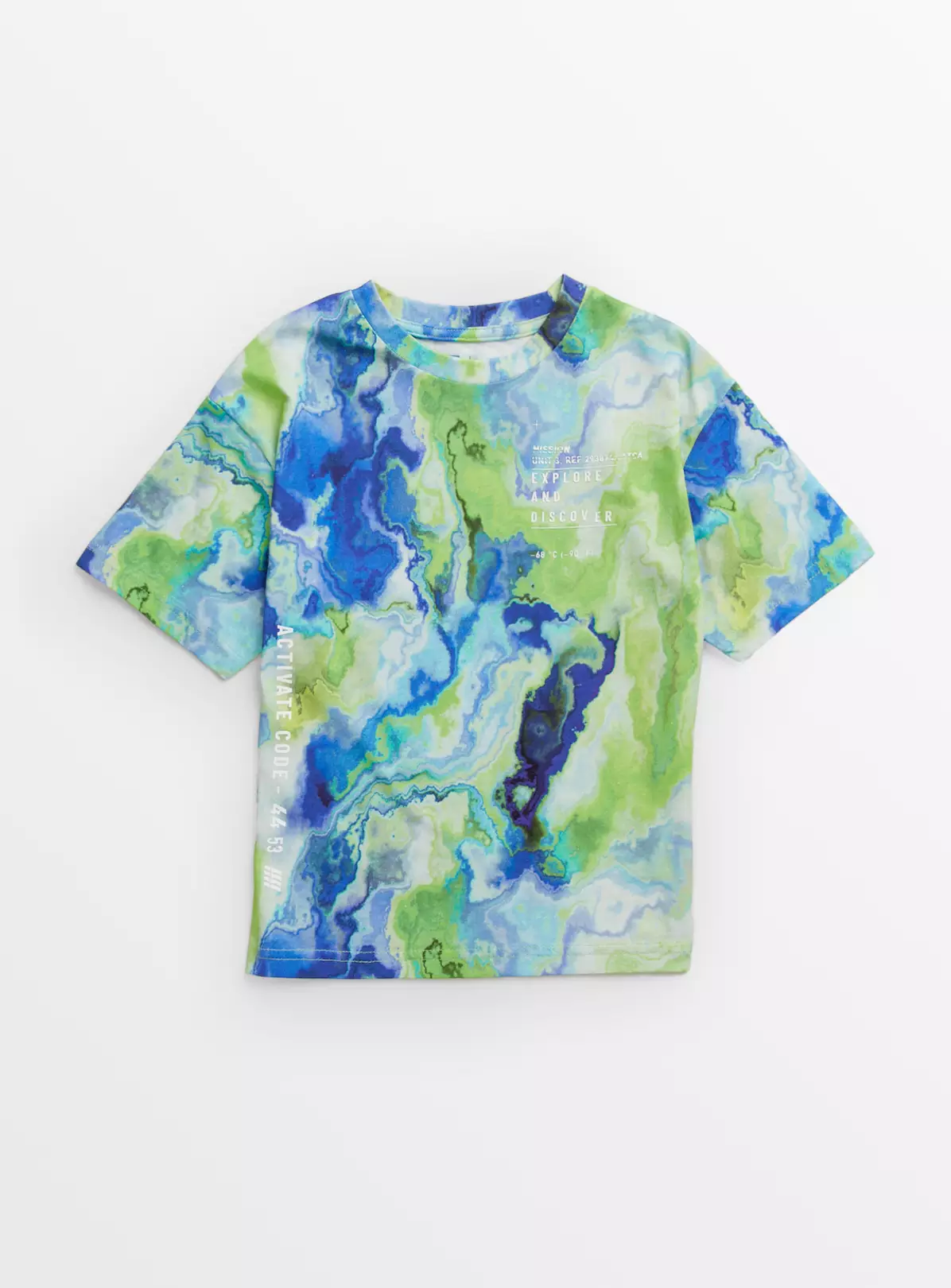 Watercolour Marble Short Sleeve T-Shirt 11 Years 4 Watercolour Marble Short Sleeve T-Shirt 11 Years - Image 2