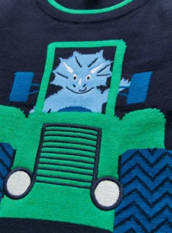 Navy Dino Tractor Jumper 1-1.5 Years -Hush Puppies Clothing Sale tuc143172969 Navy R Z002A