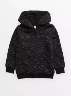 Black Marl Borg Lined Hoodie11 Years