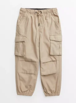 Stone Slub Parachute Cargo Trousers 14 Years -Hush Puppies Clothing Sale tuc143176273 Stone R Z001A 3