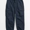 Navy Slub Parachute Cargo Trousers 7 Years