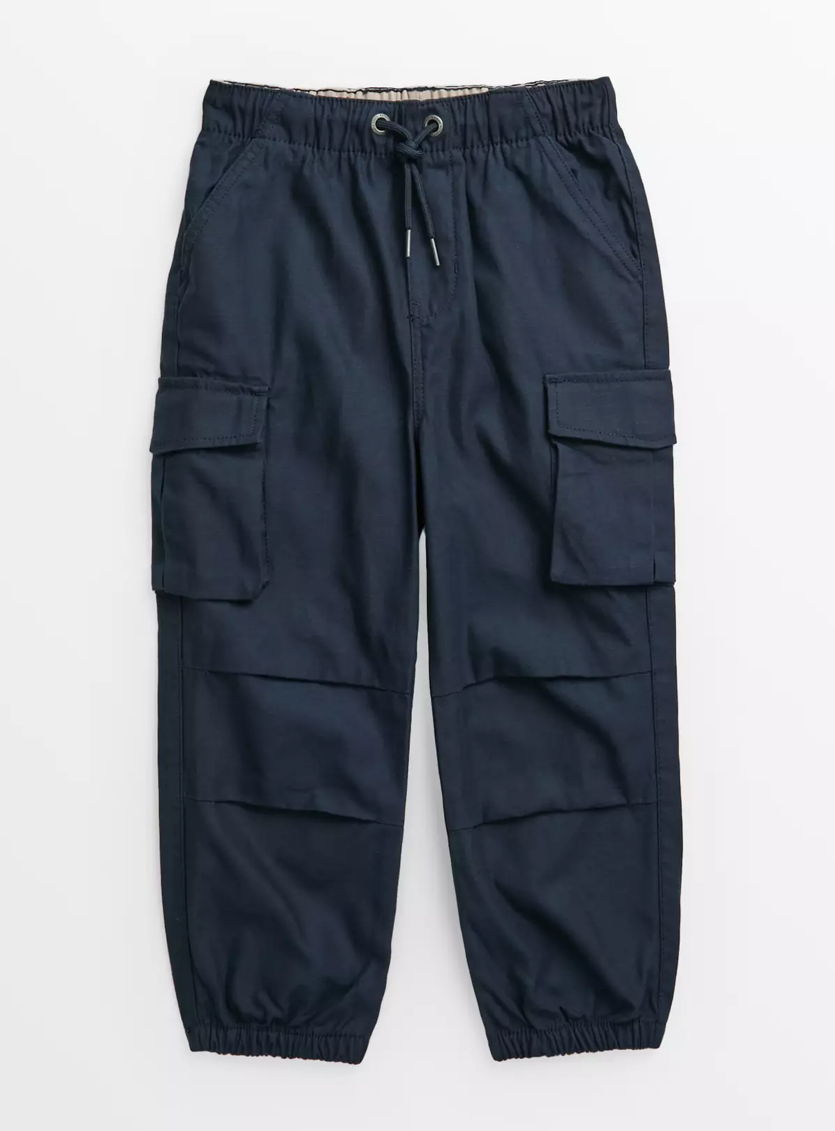 Navy Slub Parachute Cargo Trousers 8 Years 3 Navy Slub Parachute Cargo Trousers 8 Years