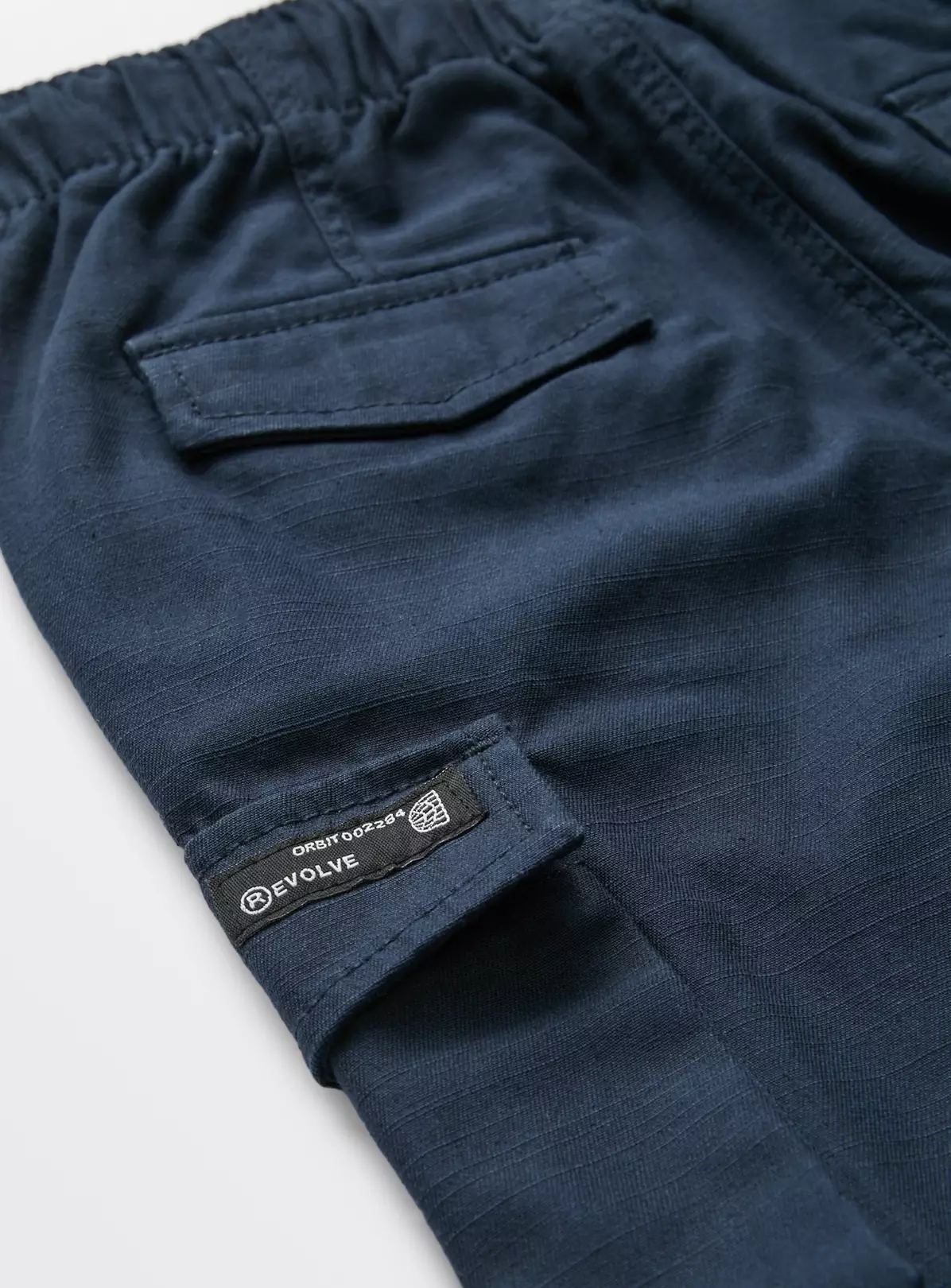 Navy Slub Parachute Cargo Trousers 8 Years 4 Navy Slub Parachute Cargo Trousers 8 Years - Image 2