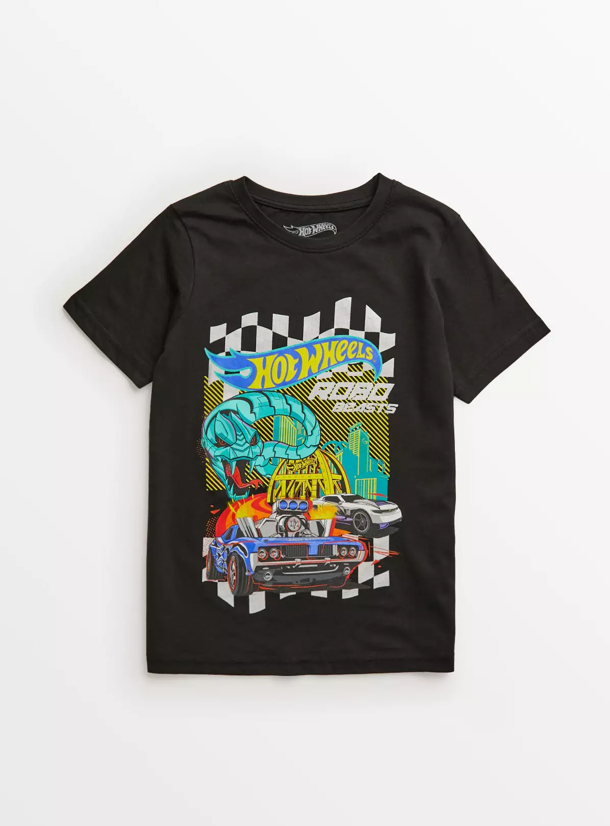 Hot Wheels Black Racing Graphic T-Shirt 8 Years 4 Hot Wheels Black Racing Graphic T-Shirt 8 Years - Image 2