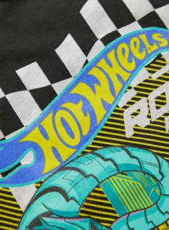 Hot Wheels Black Racing Graphic T-Shirt 11 Years