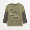 Khaki Mountain Slogan T-Shirt 4 Years -Hush Puppies Clothing Sale tuc143190067 Green R Z001A