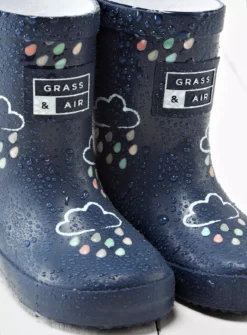 GRASS & AIR Kids Navy Colour Revealing Wellies 5 Infant -Hush Puppies Clothing Sale tuc143228926 Navy R Z003A