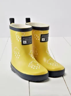 GRASS & AIR Kids Yellow Colour Changing Wellies 4 Infant -Hush Puppies Clothing Sale tuc143229321 Yellow R Z001A