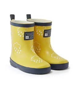 GRASS & AIR Kids Yellow Colour Changing Wellies 4 Infant
