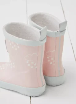 GRASS & AIR Little Kids Baby Pink Colour Revealing Wellies 6 Infant