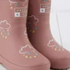 GRASS & AIR Rose Colour Changing Kids Winter Wellies 7 Infant