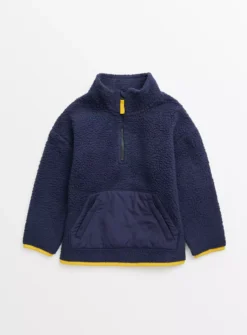 Navy Borg Half-Zip Fleece 2-3 Years -Hush Puppies Clothing Sale tuc143232589 Navy R Z001A