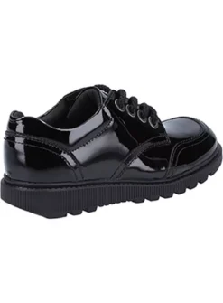 HUSH PUPPIES Kiera Junior Patent School Shoe 13 Infant -Hush Puppies Clothing Sale tuc143251481 Black R Z002A