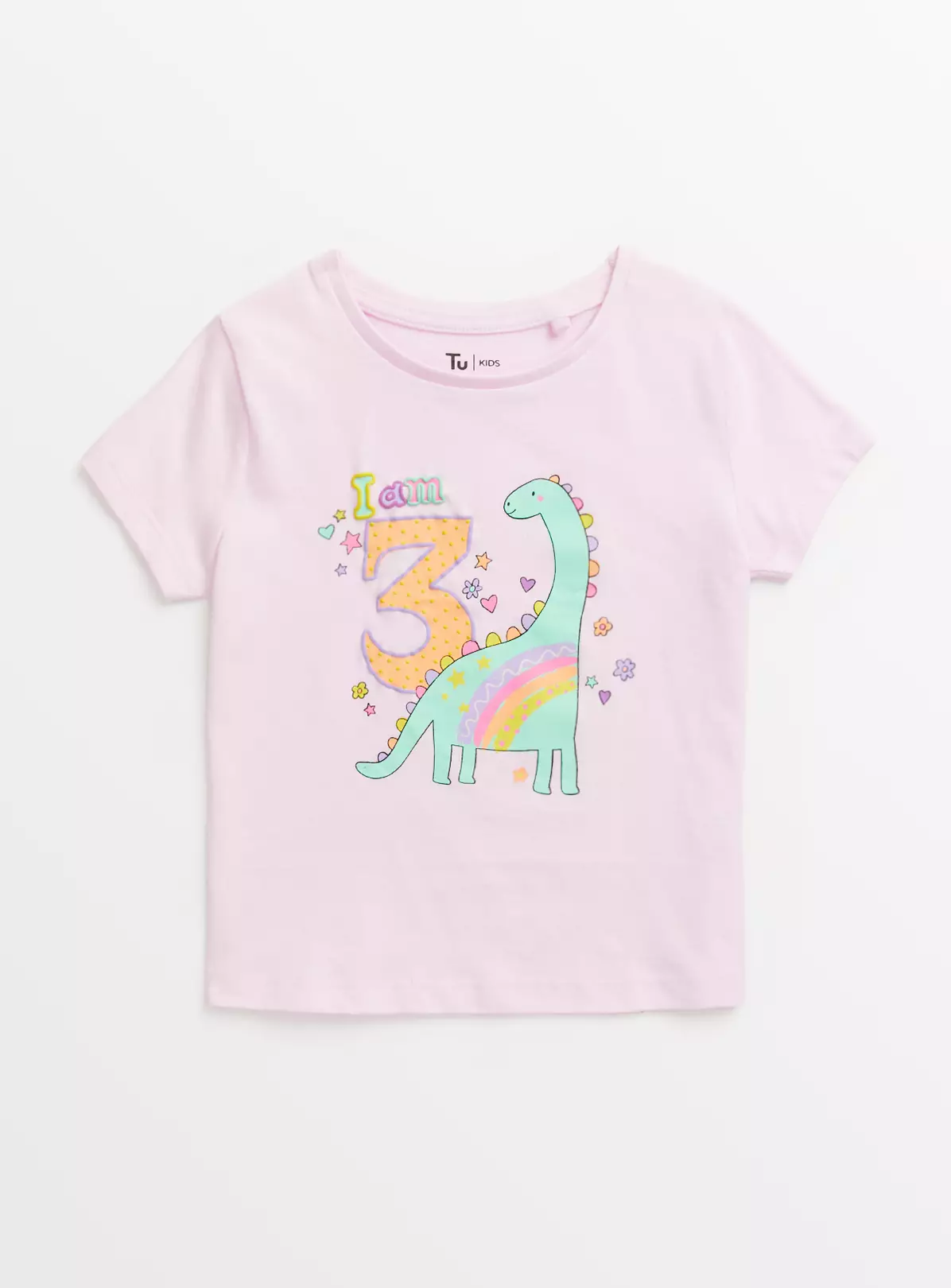 Pink Dinosaur I Am 3 T-Shirt 2-3 Years 3 Pink Dinosaur I Am 3 T-Shirt 2-3 Years