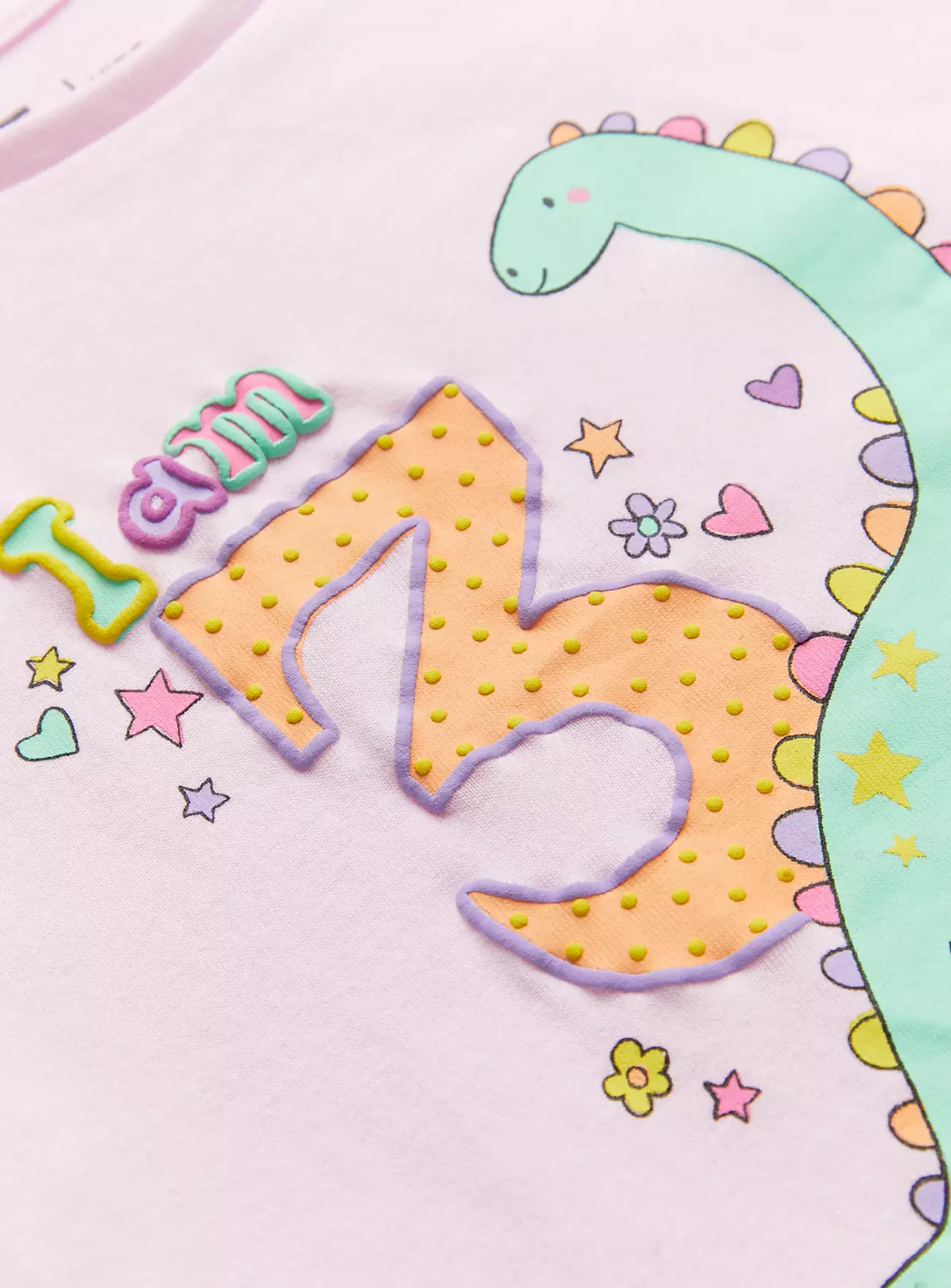 Pink Dinosaur I Am 3 T-Shirt 2-3 Years 4 Pink Dinosaur I Am 3 T-Shirt 2-3 Years - Image 2