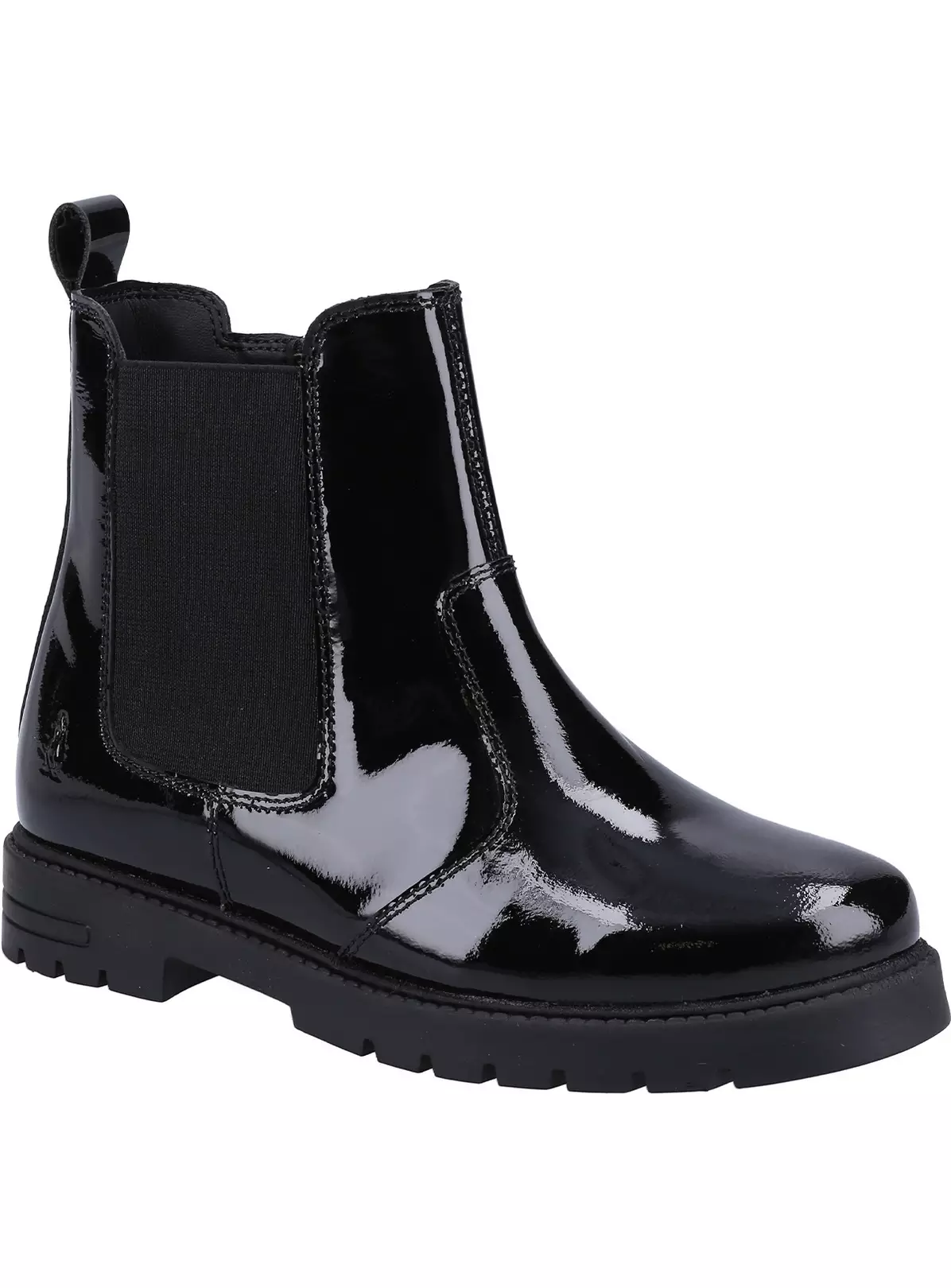 HUSH PUPPIES Laura Patent Jnr Leather Chelsea Boots 13 Infant 3 HUSH PUPPIES Laura Patent Jnr Leather Chelsea Boots 13 Infant