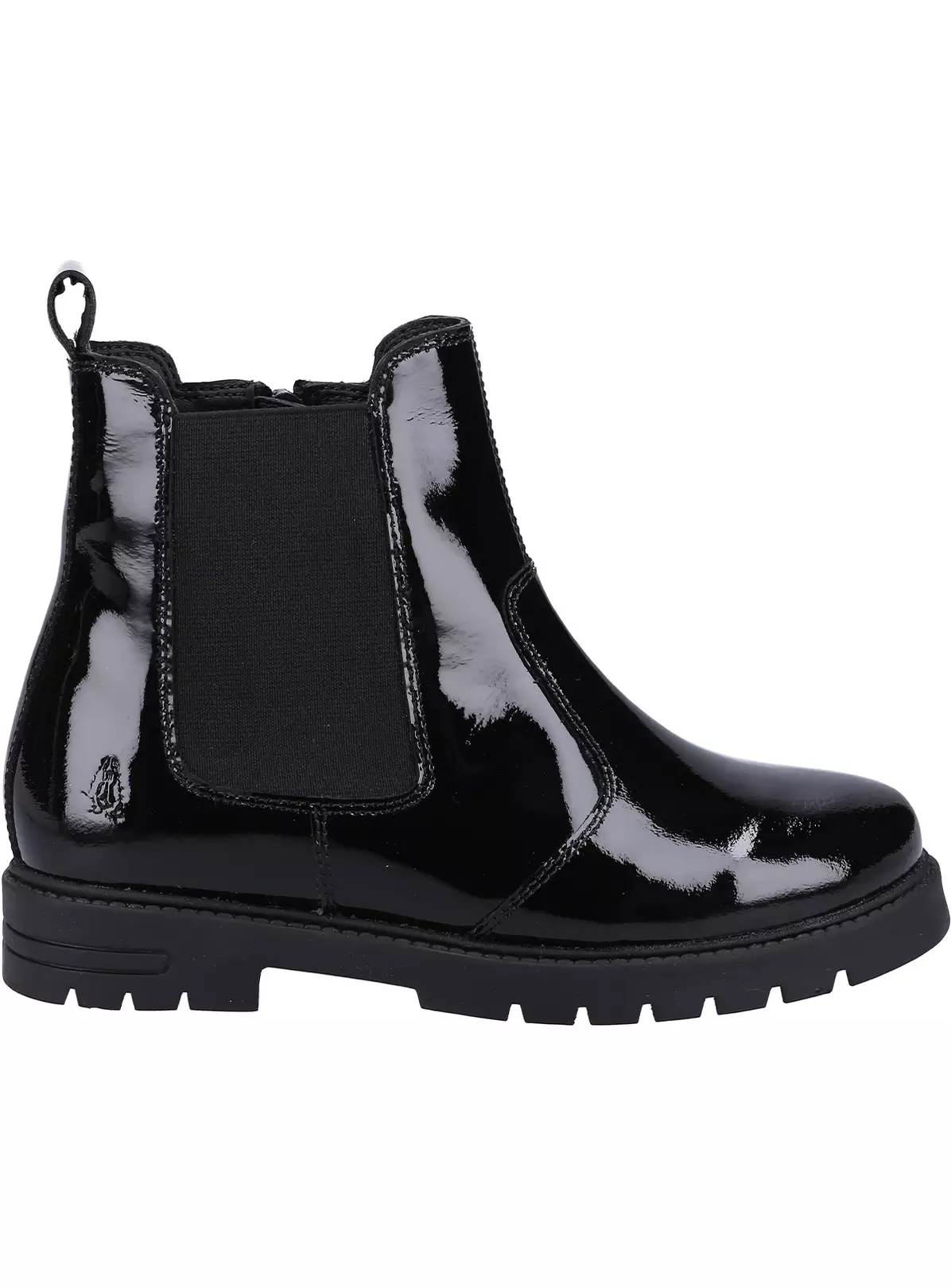 HUSH PUPPIES Laura Patent Jnr Leather Chelsea Boots 13 Infant 4 HUSH PUPPIES Laura Patent Jnr Leather Chelsea Boots 13 Infant - Image 2