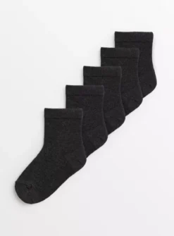 Plain Grey Socks 5 Pack6-8.5