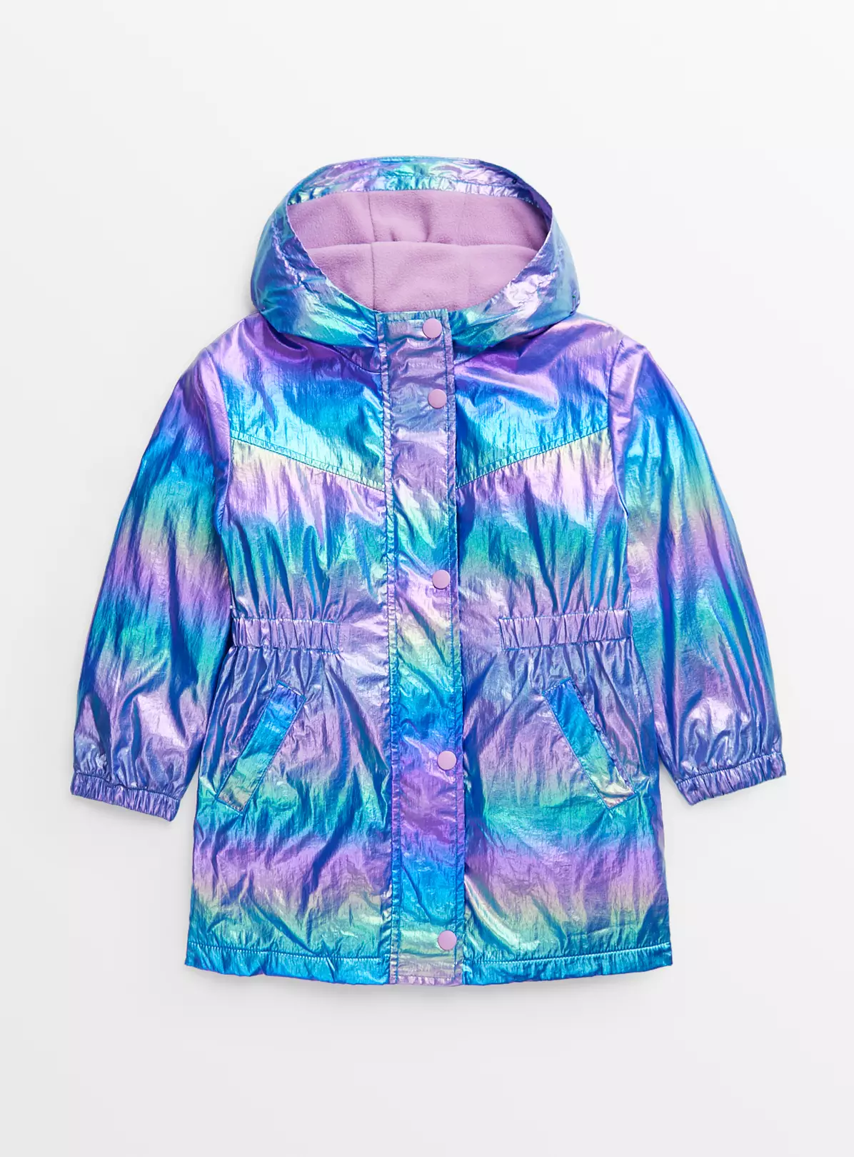 Iridescent Ombre Longline Mac Coat 3-4 Years 3 Iridescent Ombre Longline Mac Coat 3-4 Years