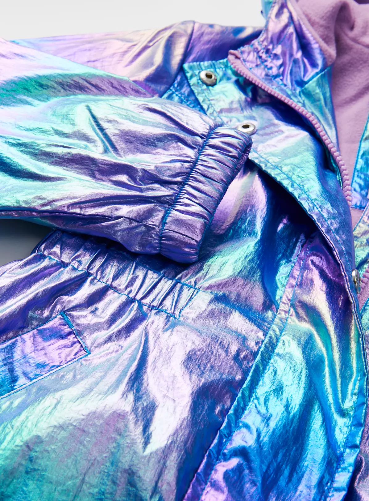 Iridescent Ombre Longline Mac Coat 3-4 Years 4 Iridescent Ombre Longline Mac Coat 3-4 Years - Image 2