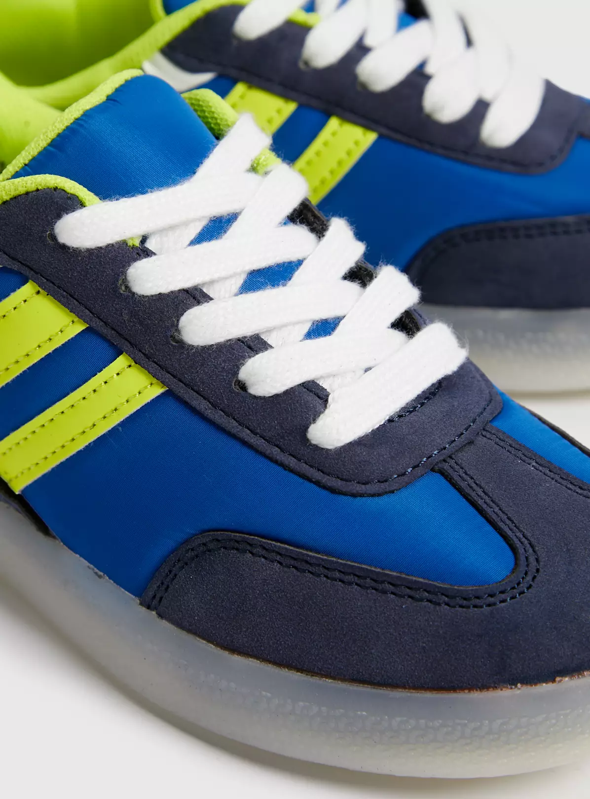 Blue Retro Stripe Trainers 12 Infant 3 Blue Retro Stripe Trainers 12 Infant