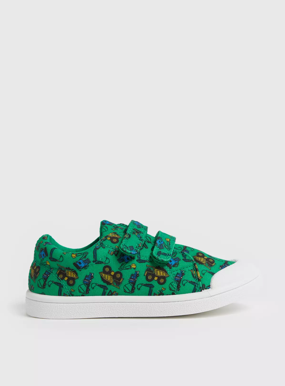 Green Digger Print Twin Strap Canvas Trainers 5 Infant 3 Green Digger Print Twin Strap Canvas Trainers 5 Infant