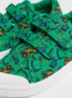 Green Digger Print Twin Strap Canvas Trainers 5 Infant 8 Green Digger Print Twin Strap Canvas Trainers 5 Infant -Hush Puppies Clothing Sale tuc143352708 Green R Z003A