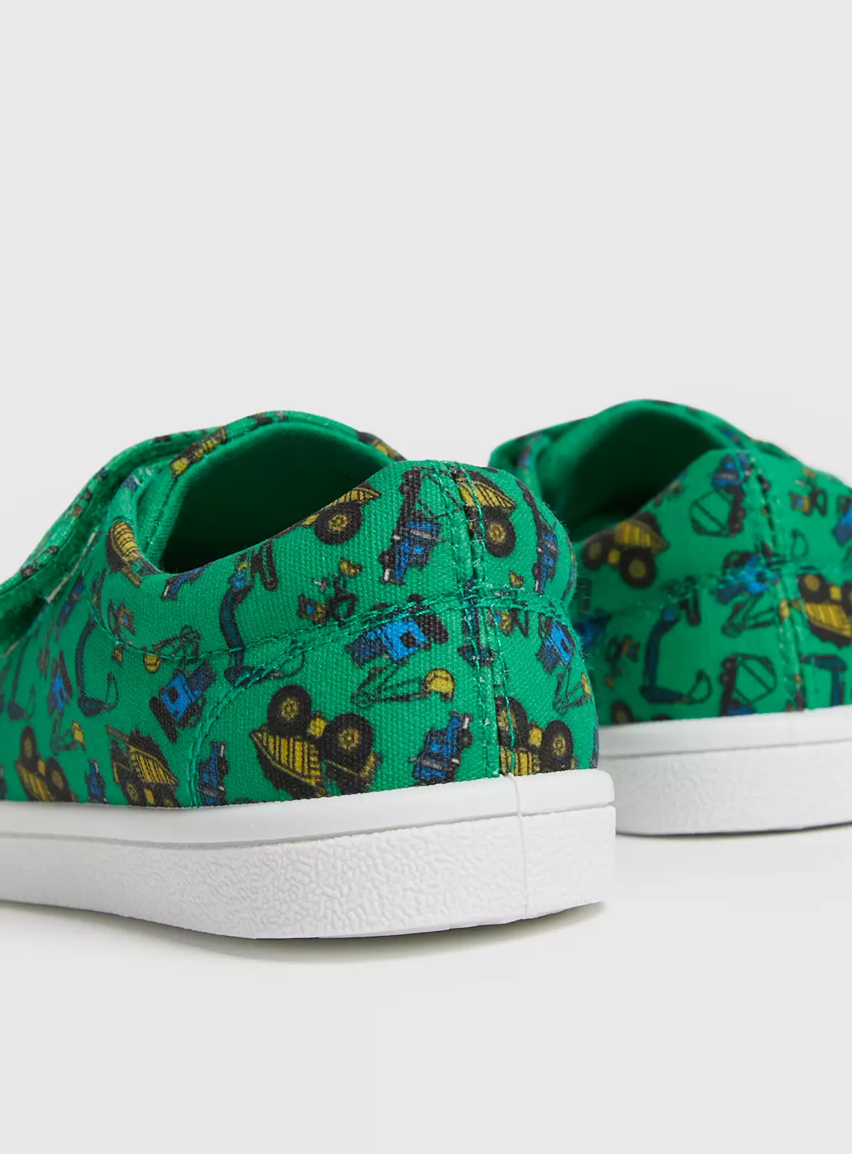 Green Digger Print Twin Strap Canvas Trainers 5 Infant 6 Green Digger Print Twin Strap Canvas Trainers 5 Infant - Image 4