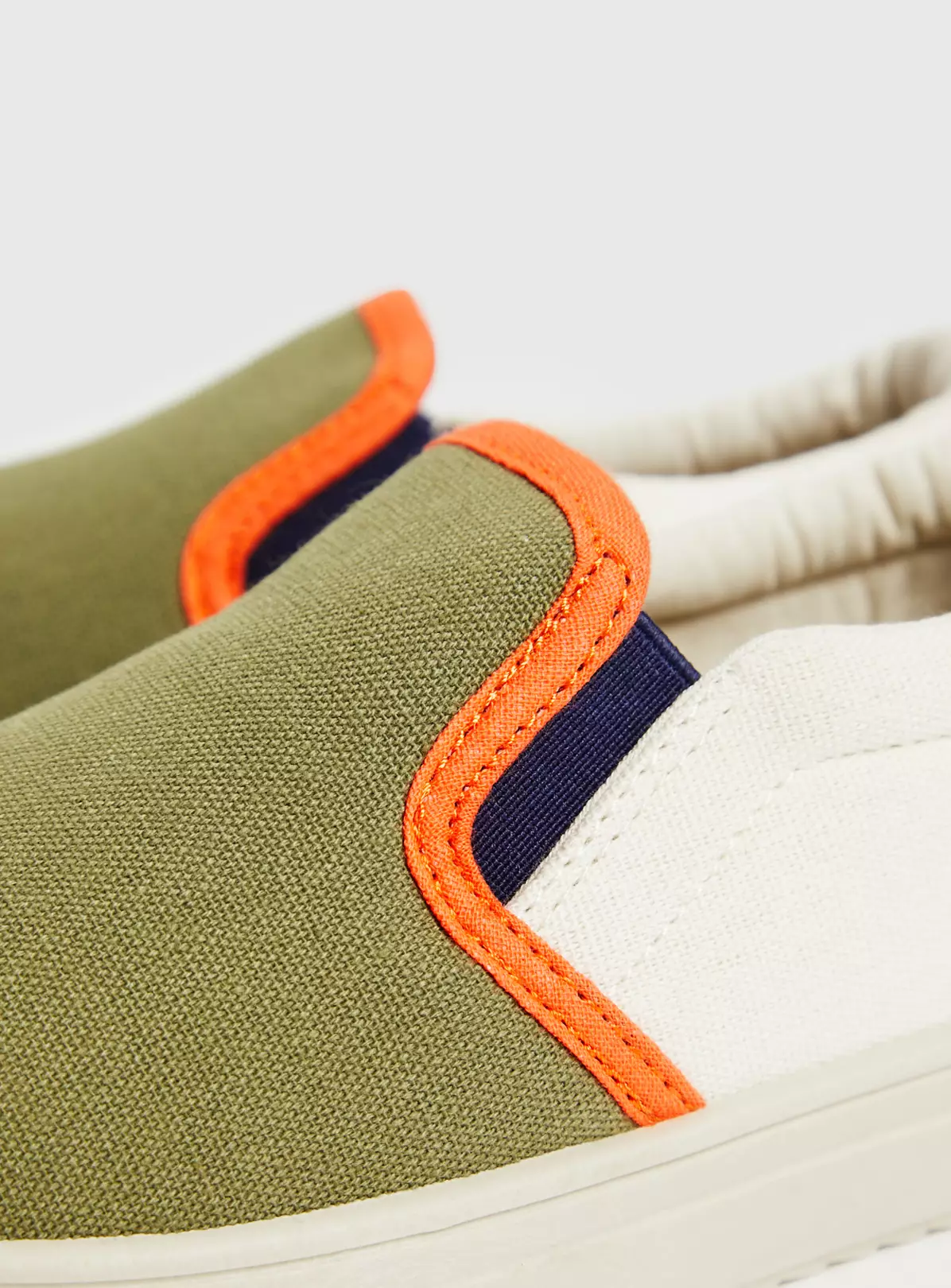 Khaki Colour Block Skater Trainers 7 Infant 4 Khaki Colour Block Skater Trainers 7 Infant - Image 2