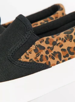 Leopard Print Skater Trainers 10 Infant -Hush Puppies Clothing Sale tuc143362121 Black R Z003A