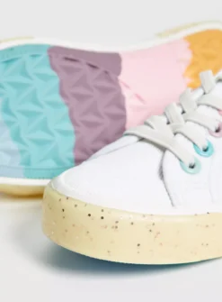 White Canvas Rainbow Sole Trainers 6 Infant -Hush Puppies Clothing Sale tuc143381621 White R Z003A